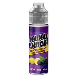 Product image for Blackcurrant Lemonade Vape Juice by Kuku juice. 50ml 0mg nicotine.